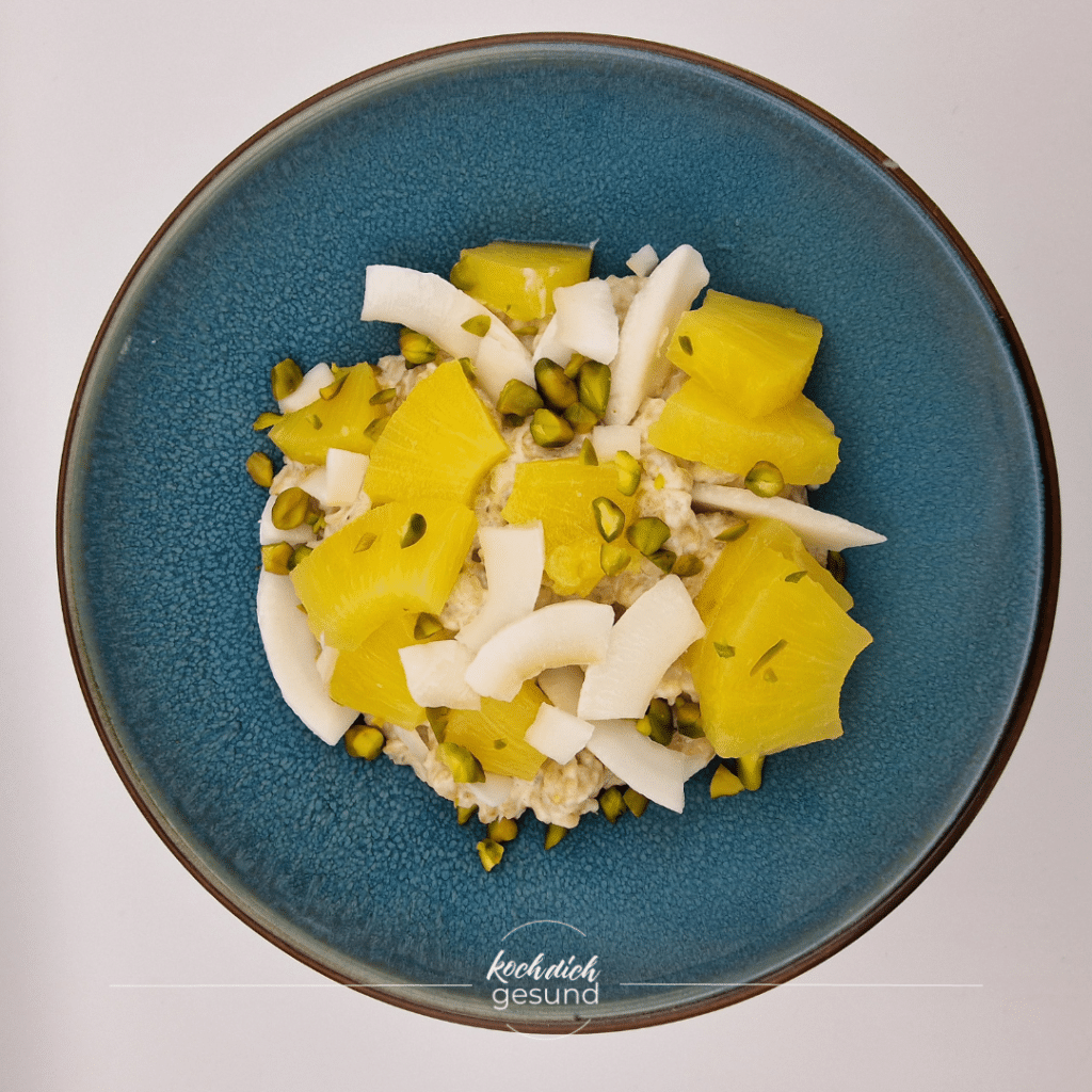 Ananas gesund Hafercreme mit Ananas